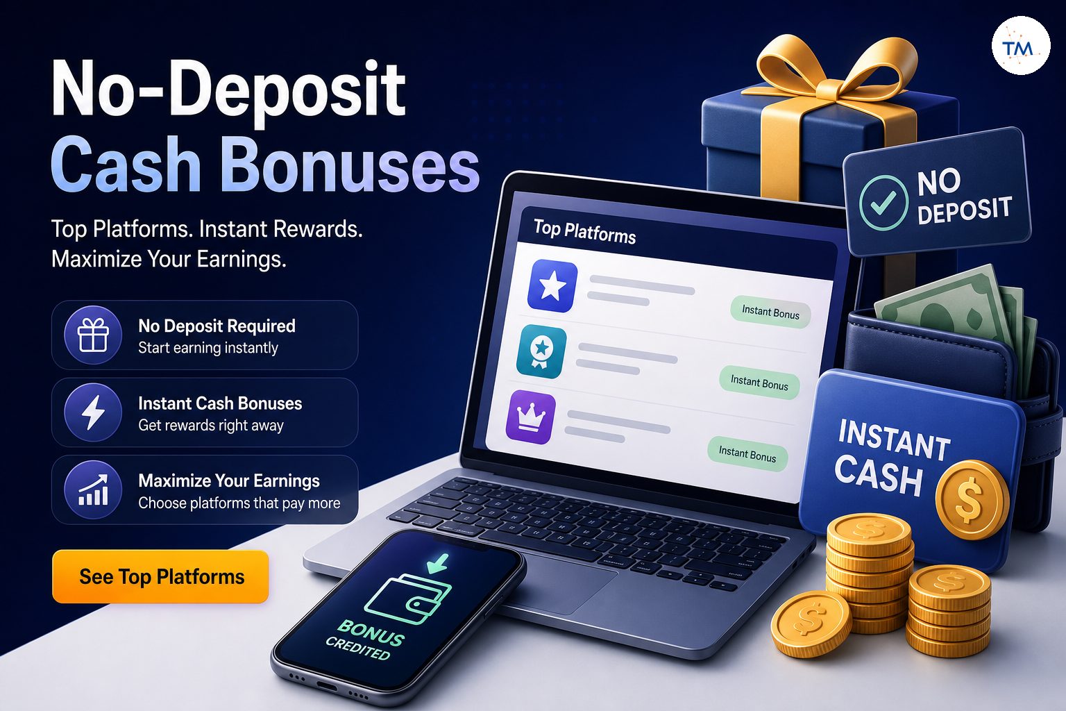 Top 10 Platforms Offering No-Deposit Instant Cash Bonuses: Which Ones Can Maximize Your Earnings?