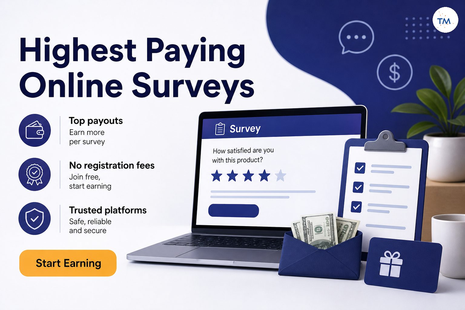 Which Paid Online Surveys Offer the Highest Payouts Without Registration Fees?