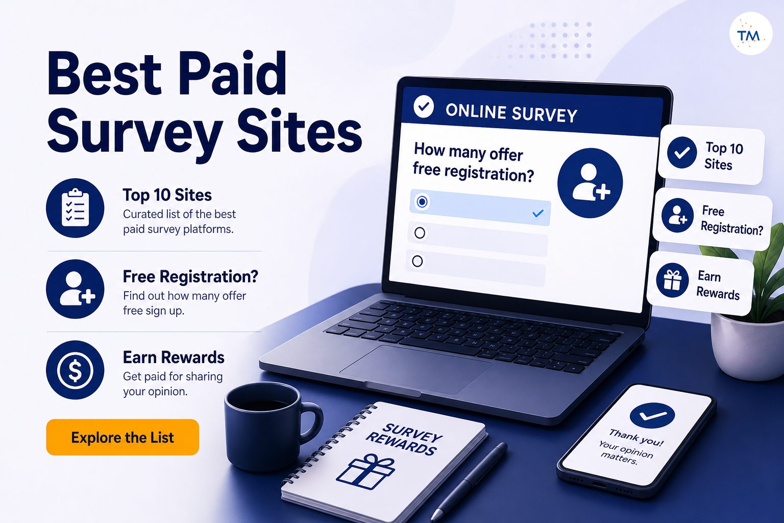 Top 10 Best Paid Online Survey Sites: How Many Offer Free Registration?