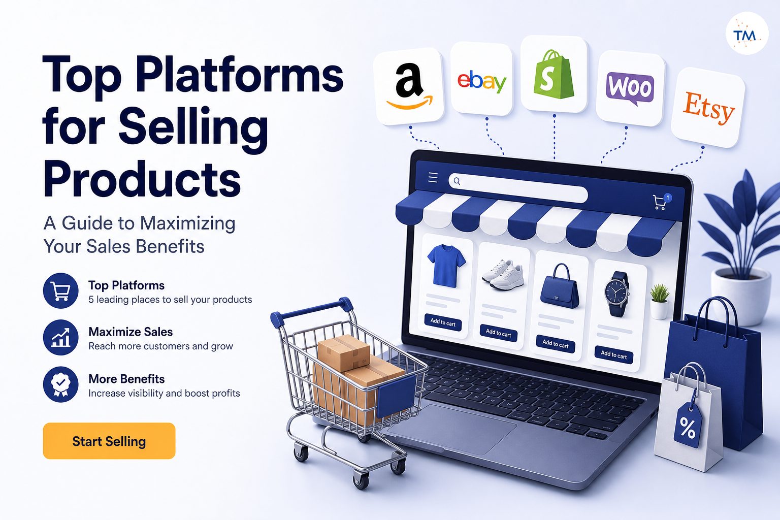 Top 5 Platforms for Selling Products in 2023: A Guide to Maximizing Your Sales Benefits