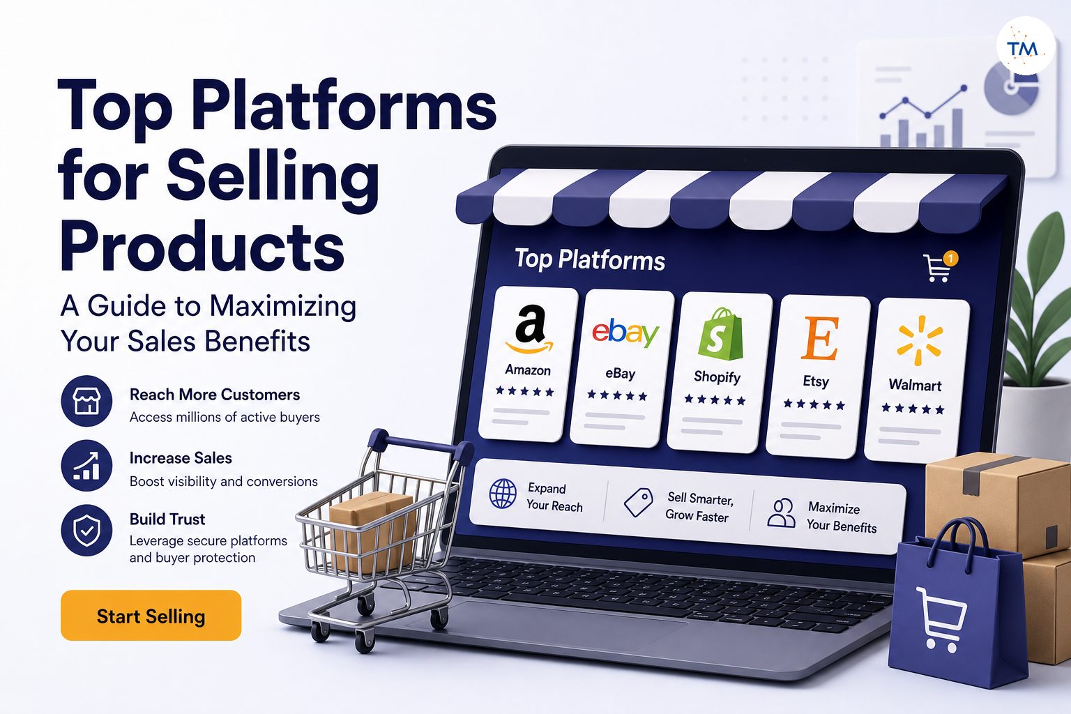 Top 5 Platforms for Selling Products in 2023: A Guide to Maximizing Your Sales Benefits
