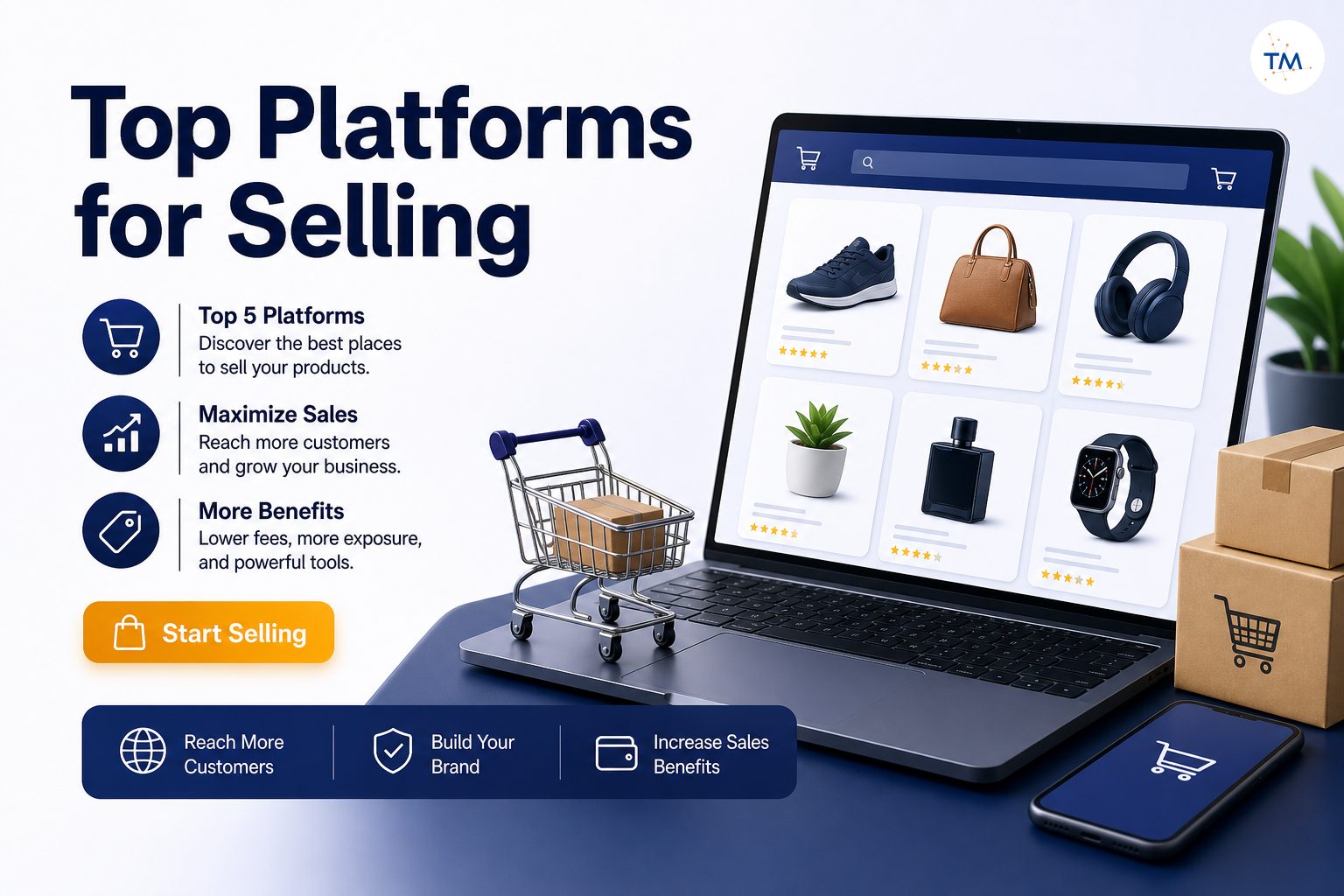 Top 5 Platforms for Selling Products in 2023: A Guide to Maximizing Your Sales Benefits