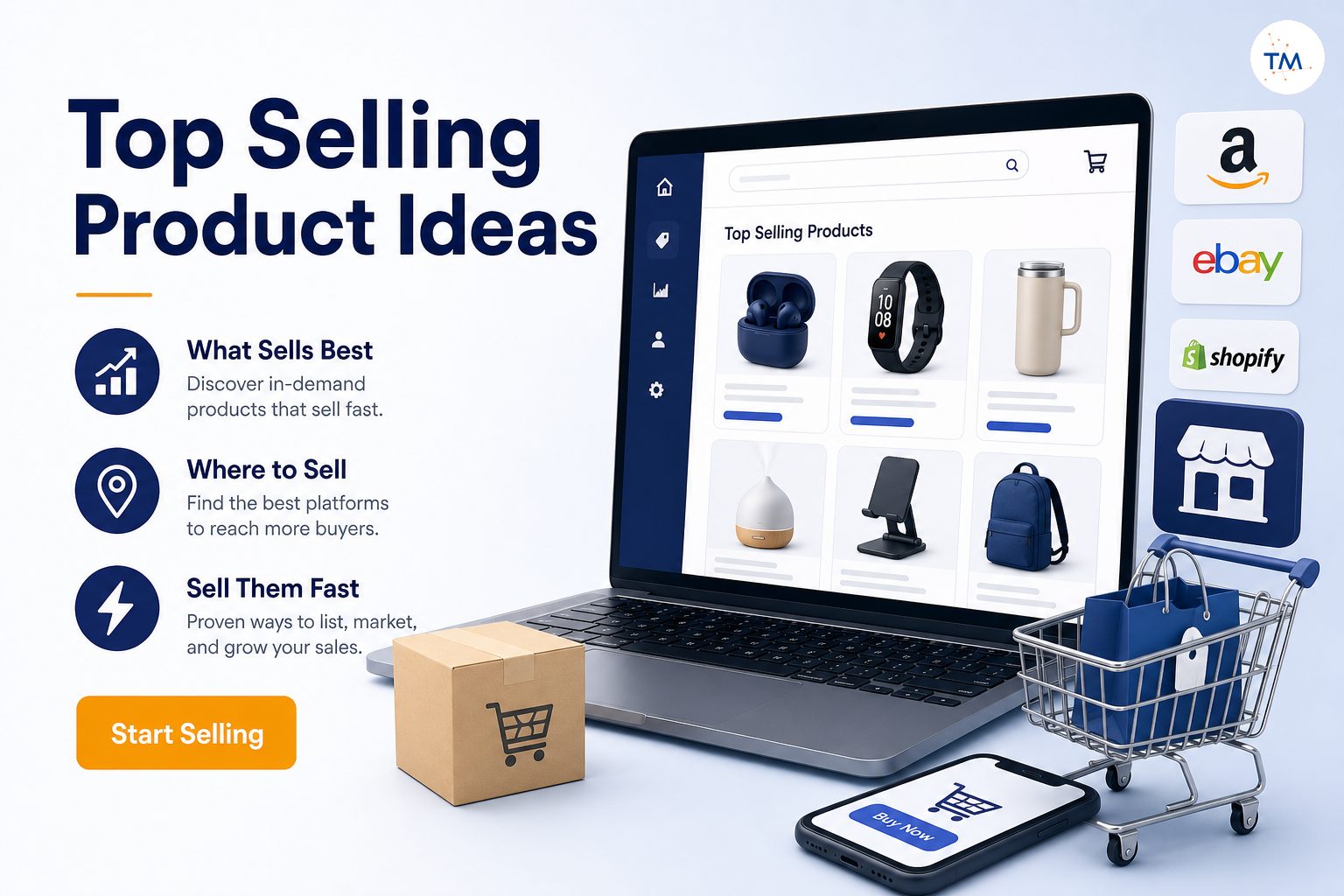 Top 10 Fast Selling Product Ideas: What Sells Best and Where to Sell Them Fast?