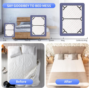 Luyena Bed Sheet Straps,4+1 Pcs Fitted Sheet Clips...