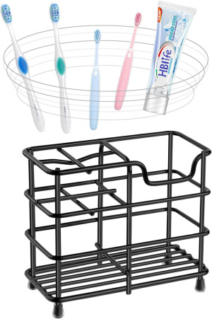 HBlife Small Toothbrush Holder for Bathroom, 5 Slo...