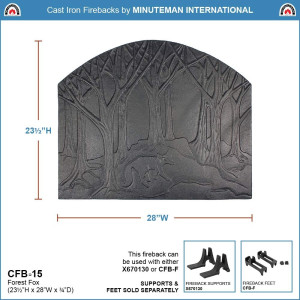 Forest Fox Cast Iron Fireback