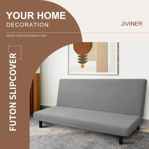JIVINER Stretch Futon Cover Universal Armless Sofa...