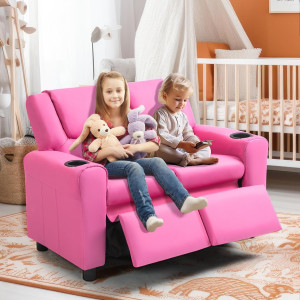 AVAWING Kids Recliner Chair, Double PU Leather Kid...