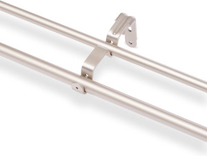 Amazon Basics Room Darkening Double Curtain Rod, 4...