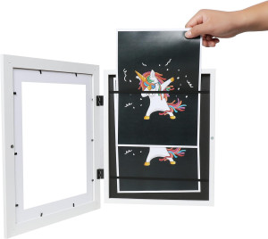 FrameWorks 2-Pack 10x12.5 White Wooden Kids Art Fr...