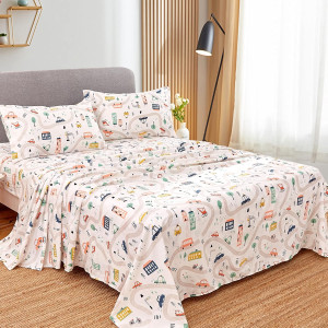 JSD Car Kids Printed Sheet Set Twin Size, 3 Piece...