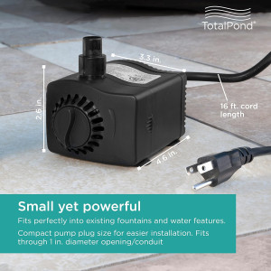 TotalPond 400 GPH Low Water Shut-Off Fountain Pump...