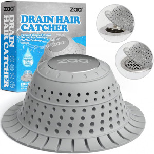 zaa Bathtub Drain Hair Catcher, Silicone Collapsib...