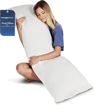 Snuggle-Pedic Body Pillow for Adults - White Pregn...