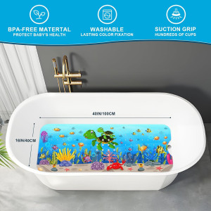 XIYUNTE Baby Bath Mat for Tub for Kids, 40 X 16 In...