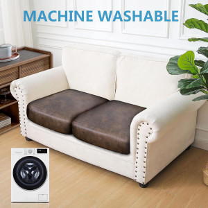Leather Look Couch Cushion Covers Sofa Seat Slipco...