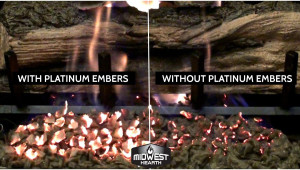 Midwest Hearth Platinum Embers for Gas Logs and Fi...