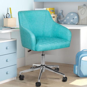 MUZII Kids Desk Chair with Wheels: Upholstered Fab...