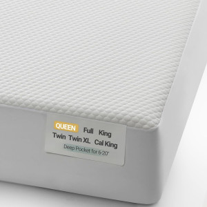 Ohgeni 100% Waterproof Mattress Protector, Queen,...