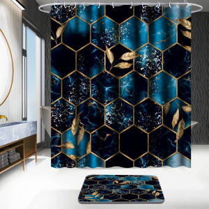 Poedist 4 Pcs Bathroom Shower Curtain Set,Bathroom...