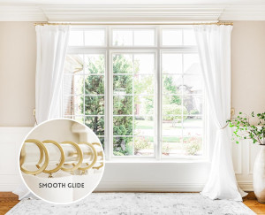 BlastHome® Luxury Curtain Rings – Premium Metal wi...