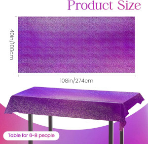 Sparkling Holographic Laser Tablecloth - Shimmerin...