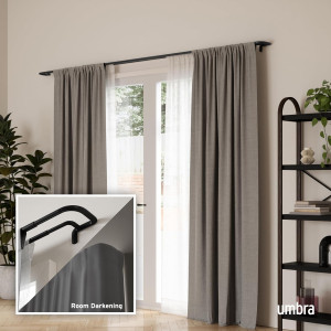 Umbra Twilight Double Curtain Rod Set – Wrap Aroun...