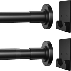Matte Black Shower Curtain Rod,1 Inch Diameter Sta...