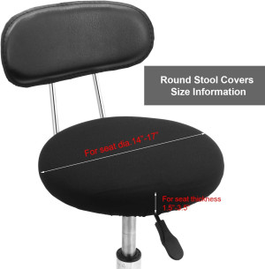Tatuo Round Bar Stool Seat Covers Washable Stool C...