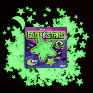 Glow in The Dark Stars for Ceiling 200PK Easter Ba...