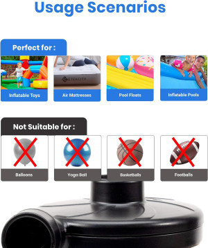 Electric Air Pump Air Mattress Portable Pump for I...