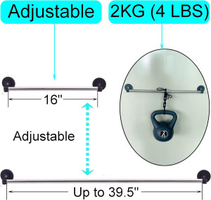 YYST Type A 16"-39.5" Magnetic Curtain Rod for Met...