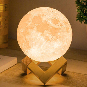 Mydethun 3D Moon Lamp with 4.7 Inch Wooden Base -...