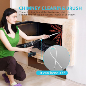 VIVOHOME 26.2 FT Chimney Sweep Cleaning Brush Tool...