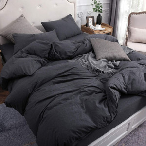 PURE ERA Jersey Knit Duvet Cover Set 100% T-Shirt...