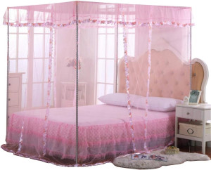 Twin Canopy Bed Curtains - 4 Corner Canopy for Bed...