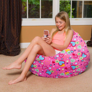 Posh Creations Bean Bag Chair for Kids, Teens, and...