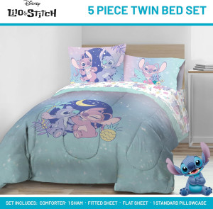 Jay Franco Disney Lilo and Stitch Twin Size Comfor...