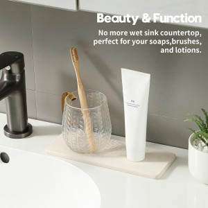 2PCS Bathroom Sink Vanity Trays, Water Absorbing D...