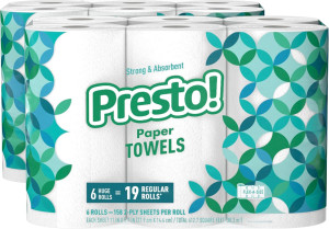 Amazon Brand - Presto! Flex-a-Size Paper Towels, 1...