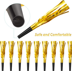 Sumind 24 Pieces Gold Noise Makers Glitter Noise M...