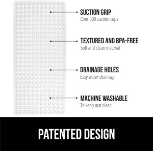 GORILLA GRIP Patented Bath Tub Shower Mat, 35x16 W...