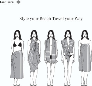 LANE LINEN Turkish Beach Towels, 2 Pack Extra Larg...