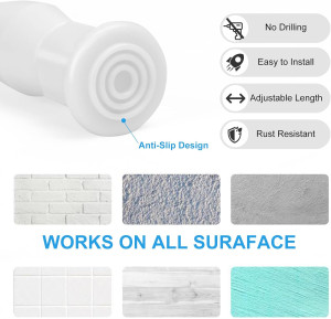 2 Pack Tension Curtain Rod 15.7-28 Inch, Small Sho...