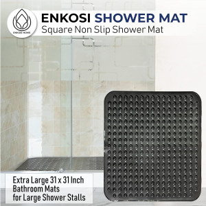 ENKOSI Extra Large Square Non Slip Shower Mat | 31...