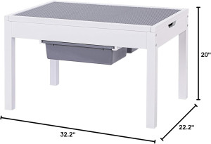 UTEX 2-in-1 Kid Activity Table with Storage for Ol...