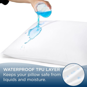 Bedsure Pillow Protectors, Waterproof Pillow Prote...