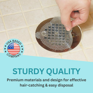 25 Pack, Disposable Shower Drain Hair Catcher Mesh...
