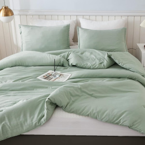 Litanika Queen Comforter Set Sage Green, 3 Pieces...