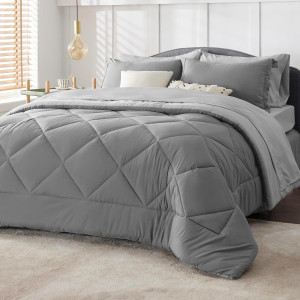 Bedsure Queen Comforter Set - 7 Pieces Reversible...